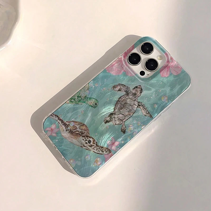 Minty Lagoon Sea Turtle Case