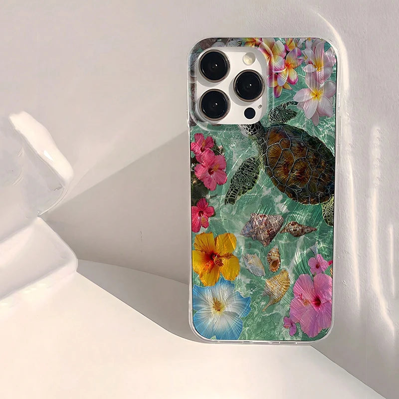Aloha Blossom Turtle Phone Cover